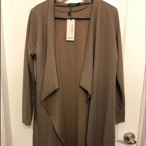 BooHoo mocha colored duster